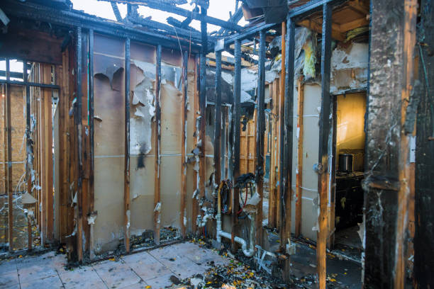 Professional Fire Damage Repair technician working in Hampton, MD